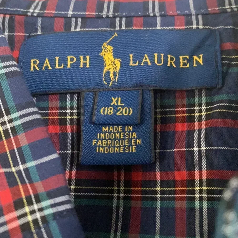 NWT Boys Plaid Ralph Lauren Button Down